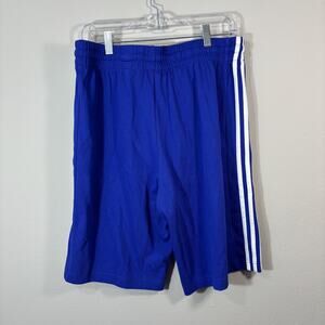 Adidas Sweat Shorts Men L Blue Waist With Drawstring Casual Sports Basketball